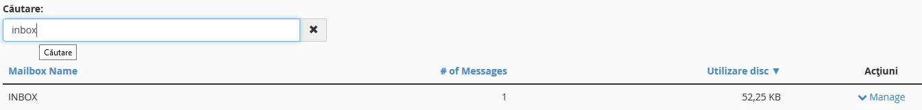 cautare dupa director mailbox name