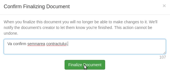 Hostico contract completion